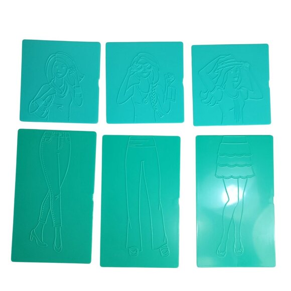 Fashion Plates Design Set Imprint Rubbing Arts & Crafts Mix & Match Drawing 2015 - Picture 6 of 13